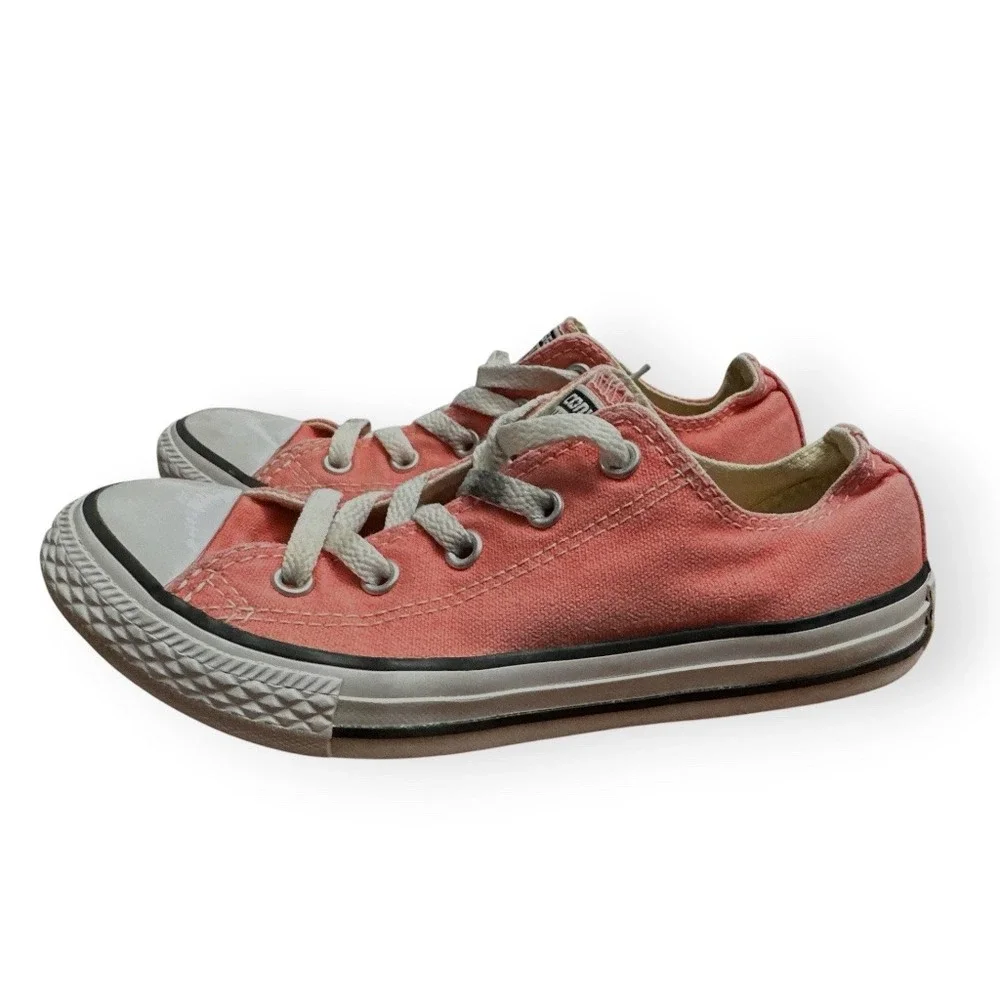Converse Chuck Taylor All Star Low Top Coral Pink Youth Sneakers Size 2